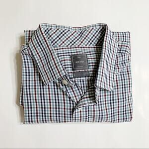 Gap Non-Iron Long Sleeve Button Down Plaid Large